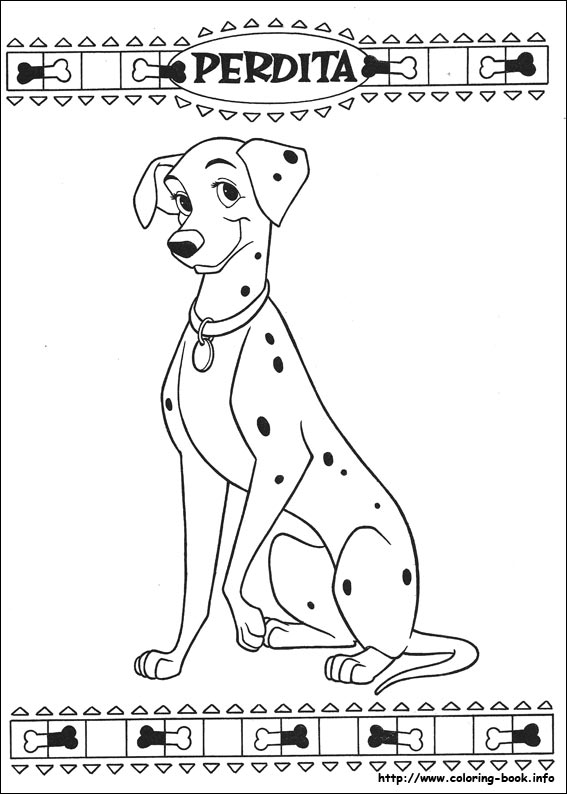 Dessin à colorier: Les 101 Dalmatiens (Films d'animation) #129428 - Coloriages à Imprimer Gratuits