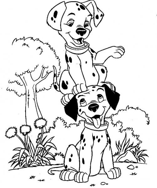 Dessin à colorier: Les 101 Dalmatiens (Films d'animation) #129431 - Coloriages à Imprimer Gratuits