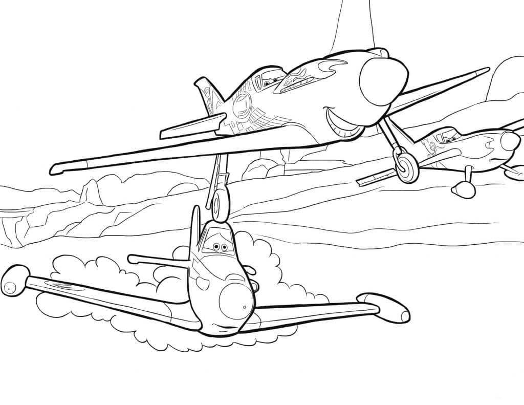 Coloriage Les Avions (Planes) #206428 à imprimer gratuitement, extrait de la collection Films d'Animation