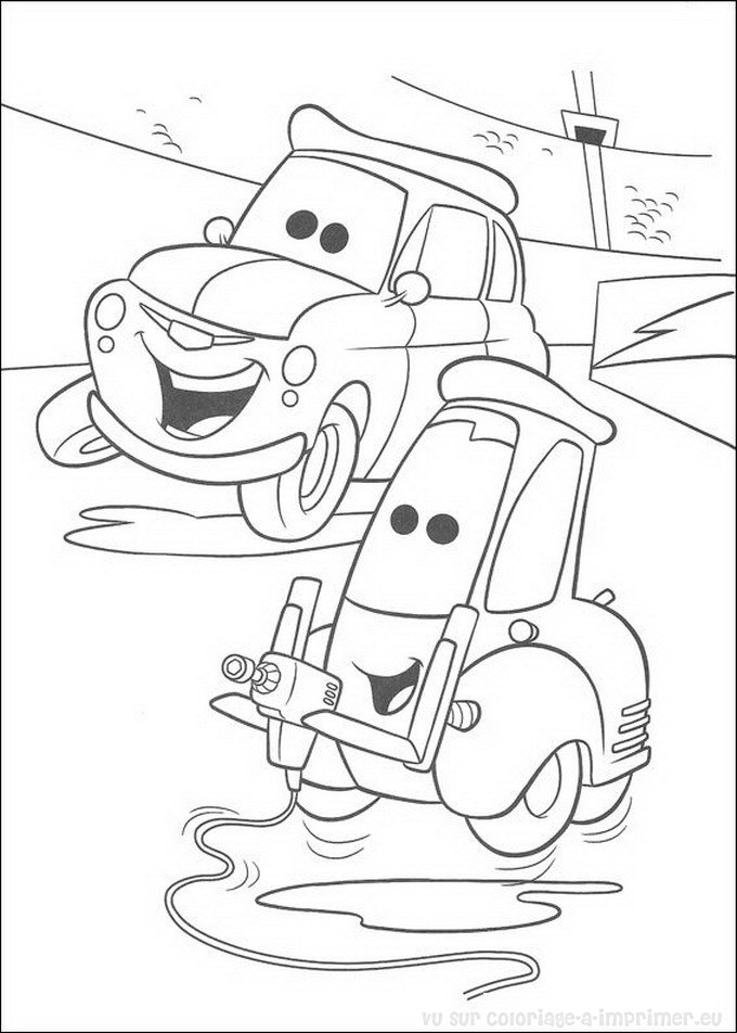 Dessin à colorier: Les Bagnoles (Cars) (Films d'animation) #132545 - Coloriages à Imprimer Gratuits