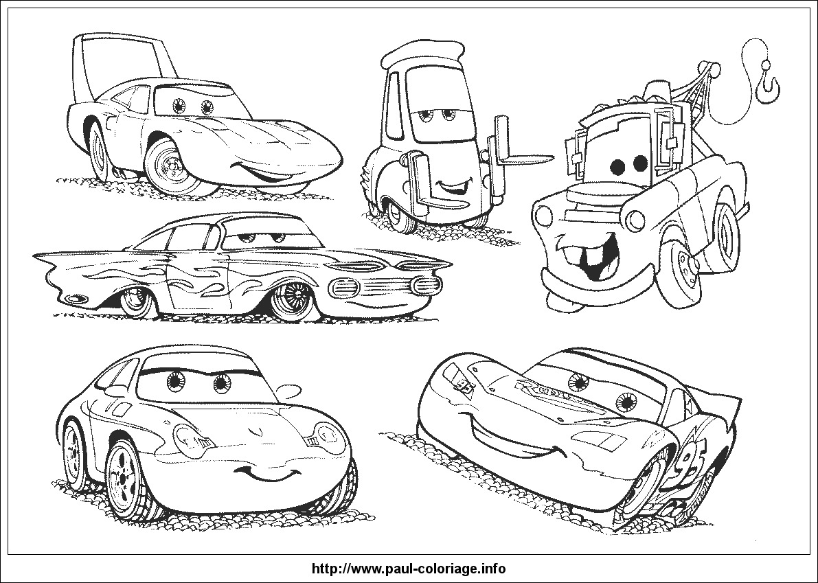 Dessin à colorier: Les Bagnoles (Cars) (Films d'animation) #132671 - Coloriages à Imprimer Gratuits