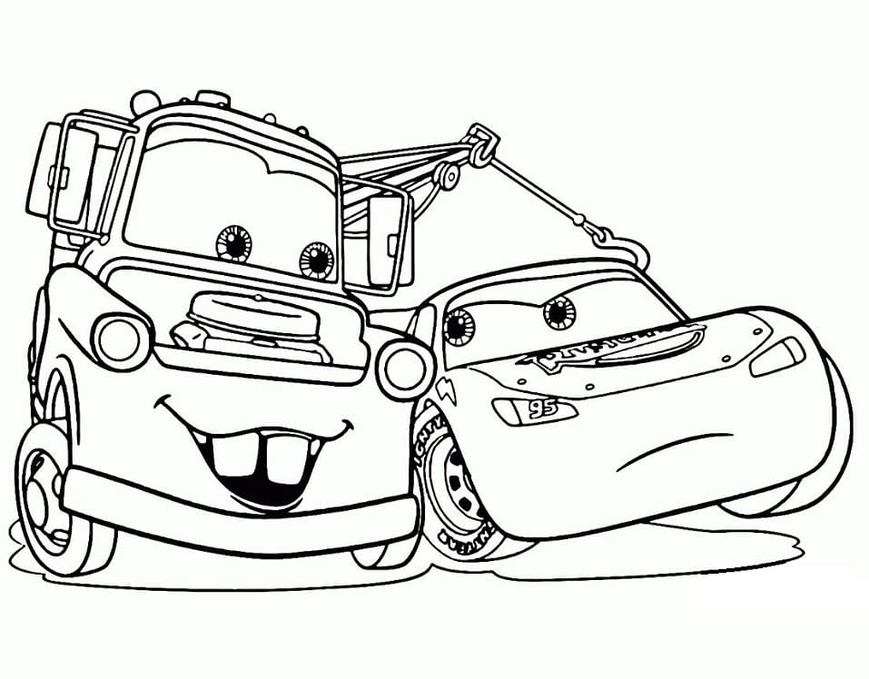 Coloriage gratuit Les Bagnoles (Cars) #199858 de la collection Films d'Animation à imprimer