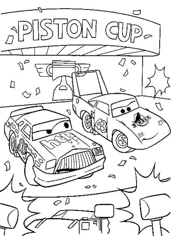 Coloriage gratuit Les Bagnoles (Cars) #199882 de la collection Films d'Animation à imprimer