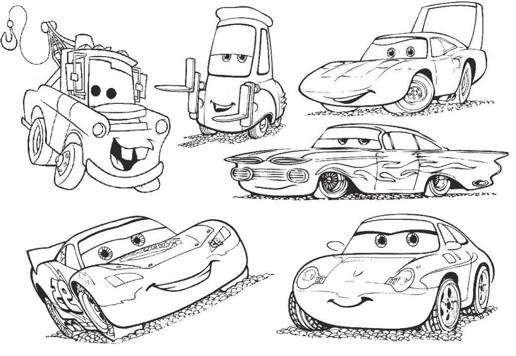 Coloriage Les Bagnoles (Cars) #199891 à imprimer gratuitement, extrait de la collection Films d'Animation