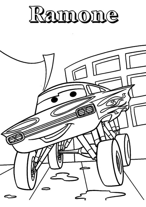 Coloriage gratuit pour enfants et adultes Les Bagnoles (Cars) #199894, collection Films d'Animation