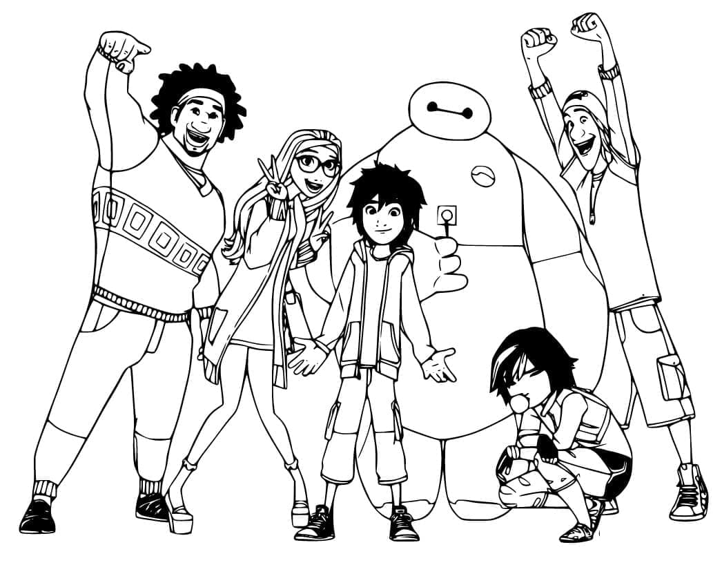 Coloriage gratuit Les Nouveaux Héros #206710 de la collection Films d'Animation à imprimer