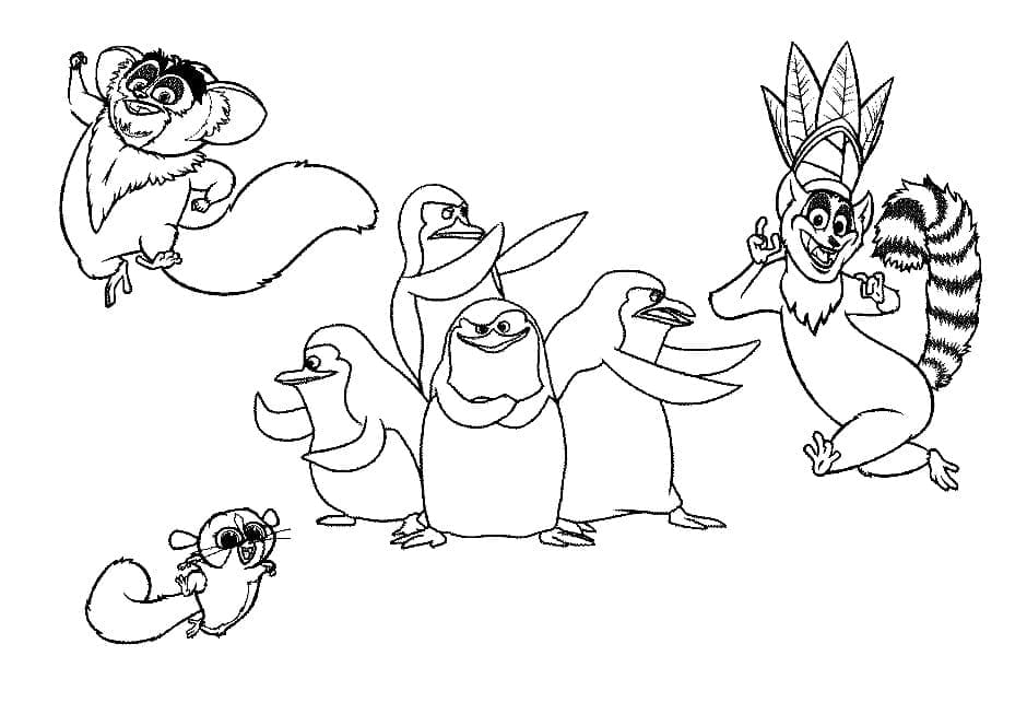 Dessin à colorier: Les Pingouins De Madagascar (Films d'Animation) #207632 - Coloriages à Imprimer Gratuits