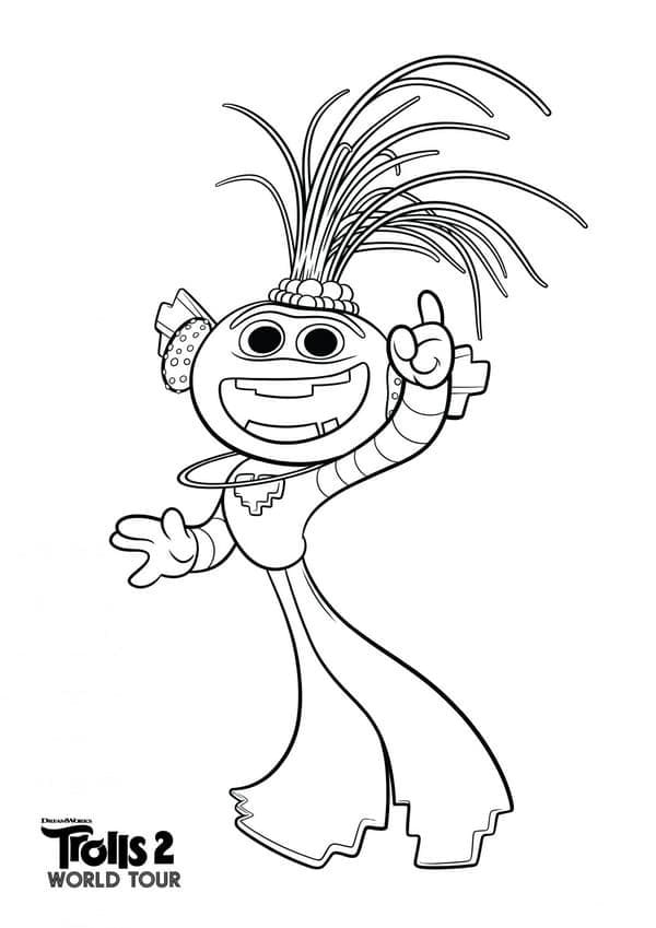 Coloriage gratuit Les Trolls #191457 de la collection Films d'Animation à imprimer