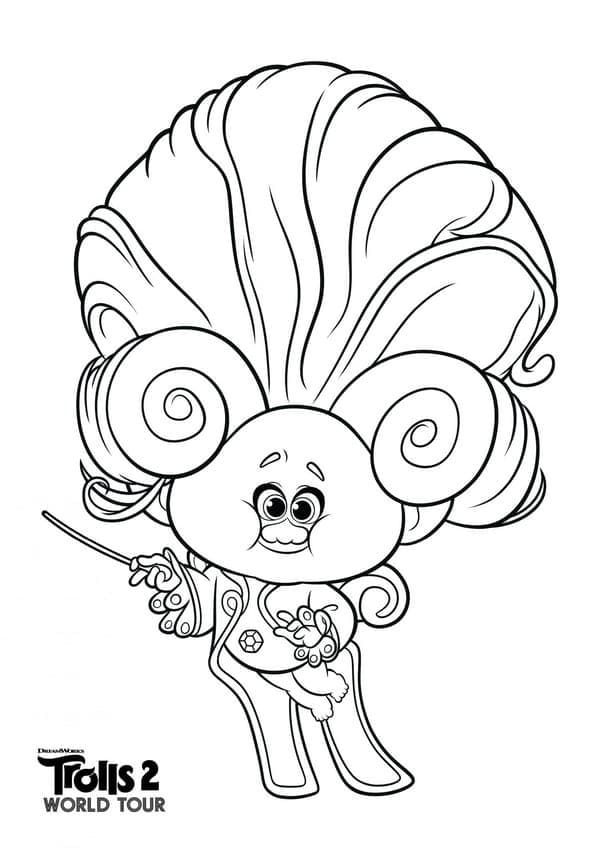 Coloriage gratuit Les Trolls #191459 de la collection Films d'Animation à imprimer