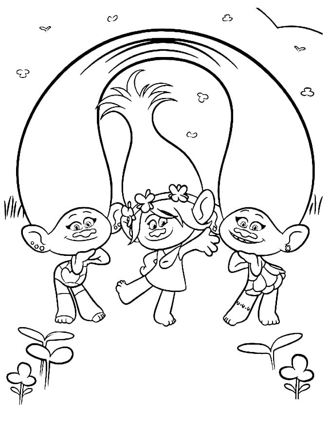 Coloriage Les Trolls #191480 à imprimer gratuitement, extrait de la collection Films d'Animation