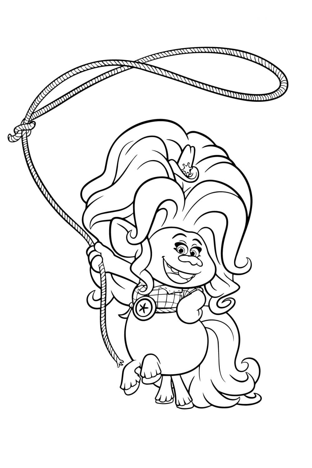 Coloriage gratuit Les Trolls #191495 de la collection Films d'Animation à imprimer