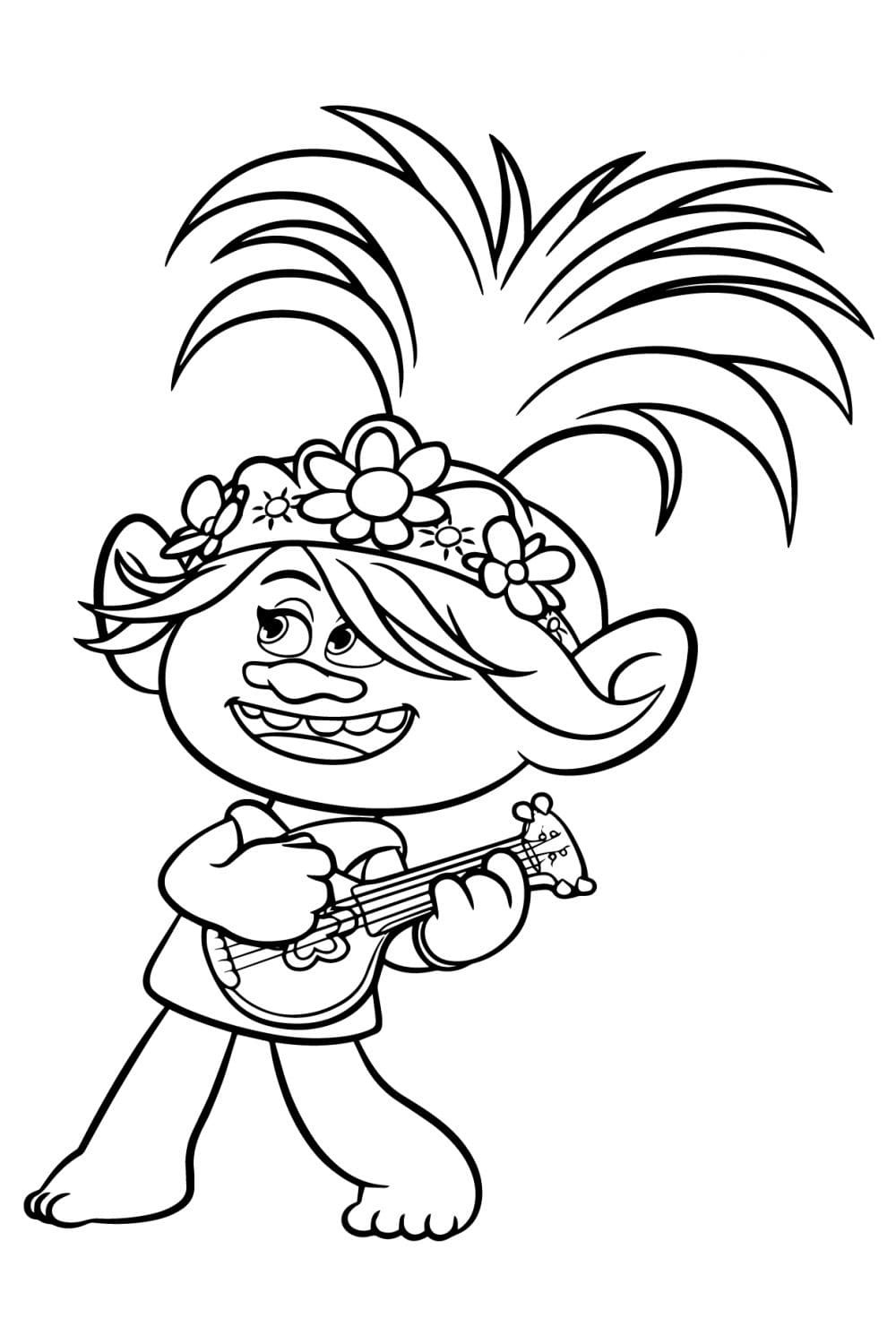 Coloriage gratuit Les Trolls #191501 de la collection Films d'Animation à imprimer