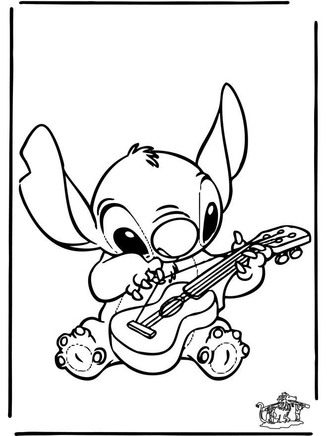 Dessin à colorier Lilo et Stitch #44826 issu de la collection Films d'Animation, prêt à imprimer
