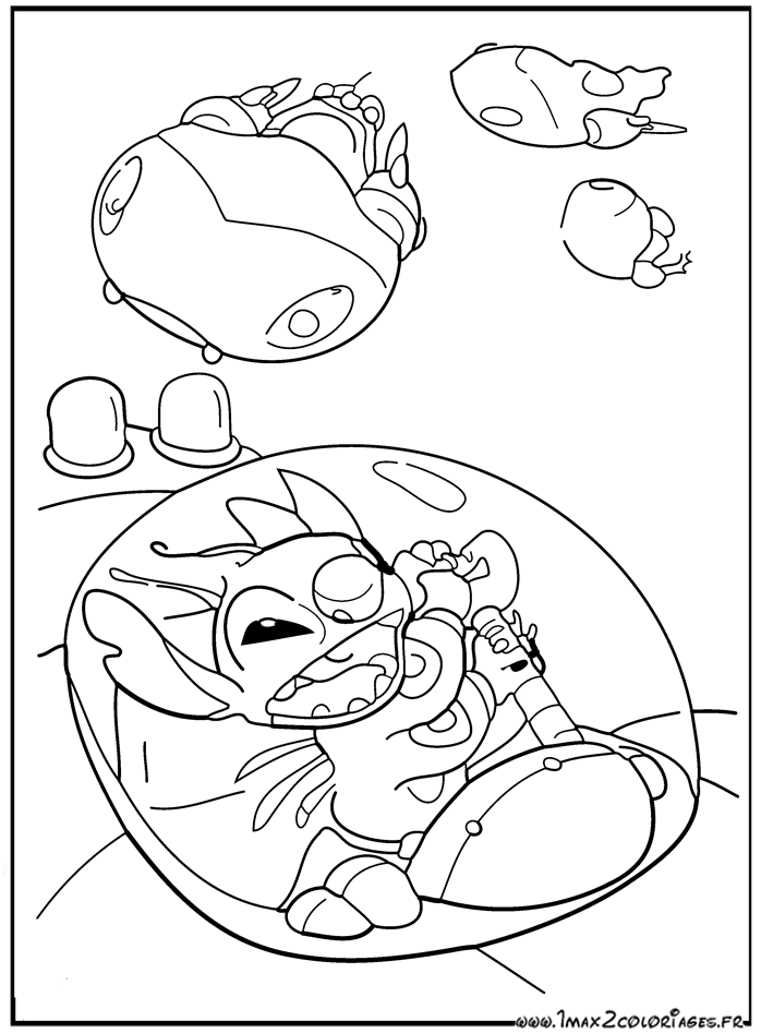 Dessin Lilo et Stitch #44852 à colorier de la série Films d'Animation, gratuit à télécharger et imprimer