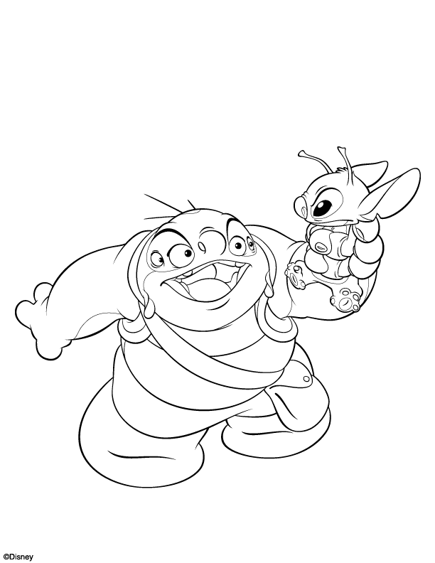 Illustration au trait Lilo et Stitch #44873 de la collection Films d'Animation à colorier gratuitement