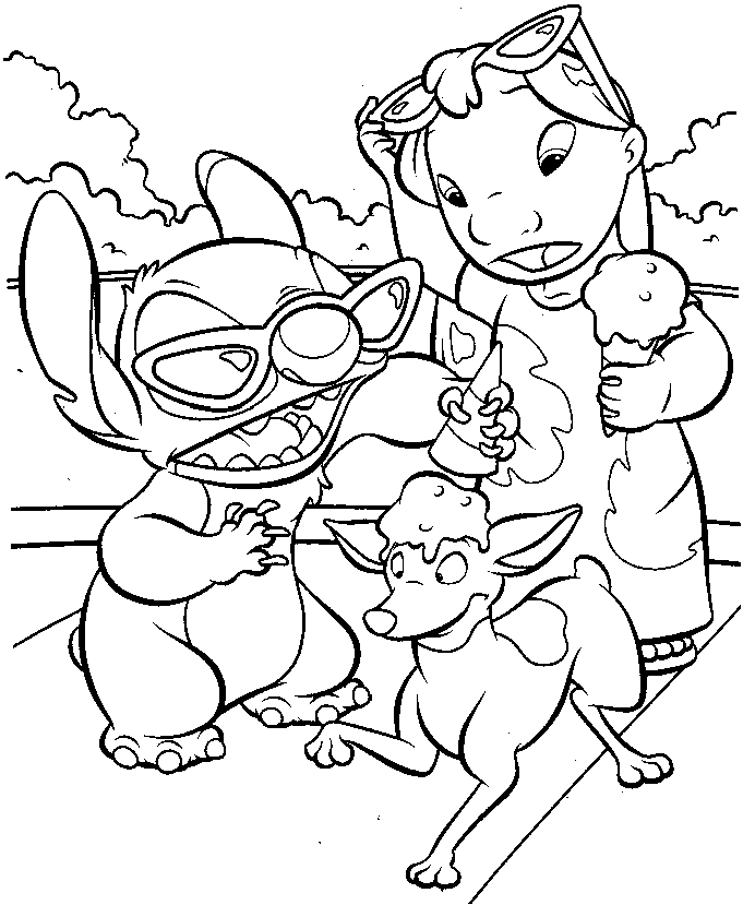 Dessin à colorier: Lilo et Stitch (Films d'Animation) #44897 - Coloriages à Imprimer Gratuits