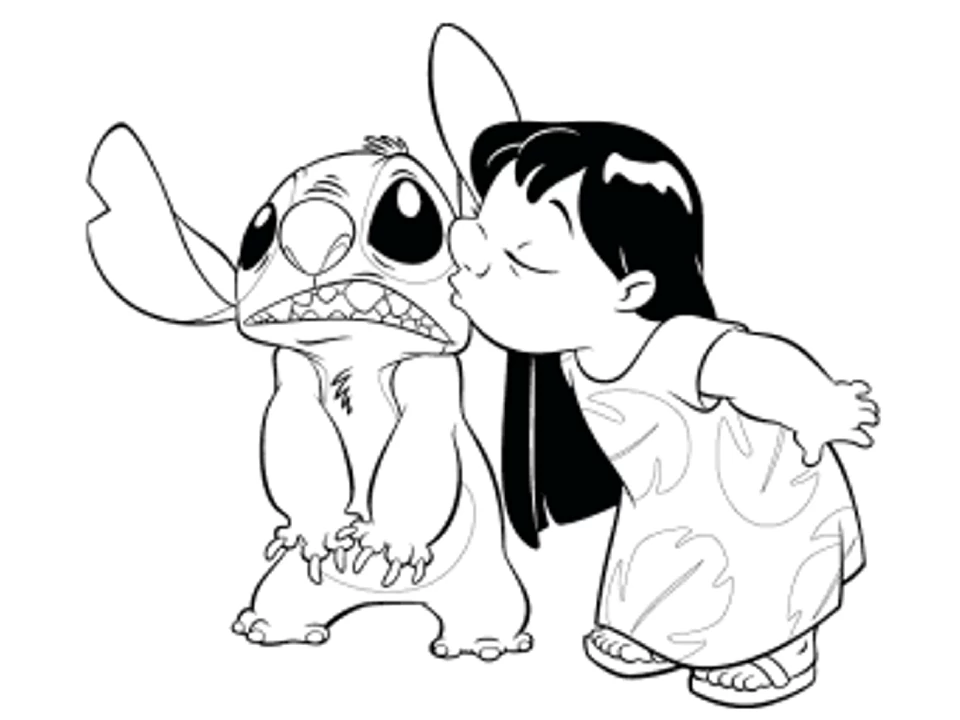 Dessin à colorier: Lilo et Stitch (Films d'Animation) #44903 - Coloriages à Imprimer Gratuits