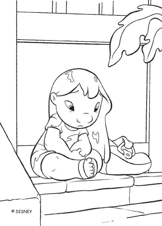 Joli coloriage Lilo et Stitch #45012 de la collection Films d'Animation, prêt à imprimer pour petits et grands