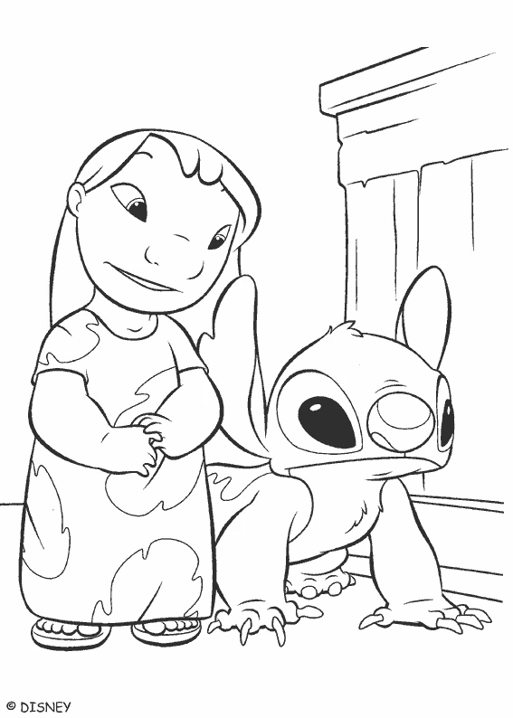Coloriage gratuit Lilo et Stitch #45028 de la collection Films d'Animation à imprimer