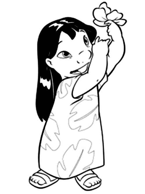 Coloriage Lilo et Stitch #45056 à imprimer gratuitement, extrait de la collection Films d'Animation