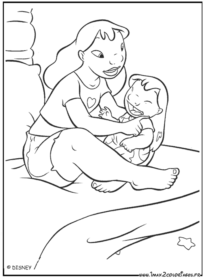 Dessin à colorier: Lilo & Stitch (Films d'animation) #44851 - Coloriages à Imprimer Gratuits