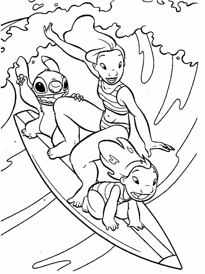 Dessin à colorier: Lilo & Stitch (Films d'animation) #44854 - Coloriages à Imprimer Gratuits