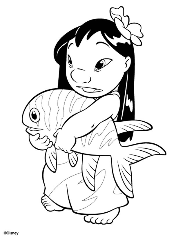 Dessin à colorier: Lilo & Stitch (Films d'animation) #44886 - Coloriages à Imprimer Gratuits