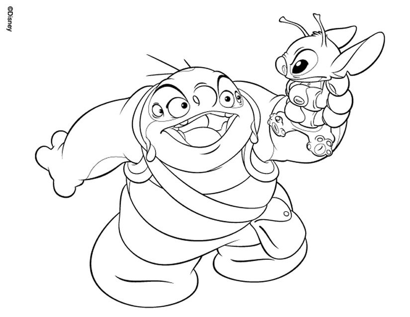 Dessin à colorier: Lilo & Stitch (Films d'animation) #44890 - Coloriages à Imprimer Gratuits