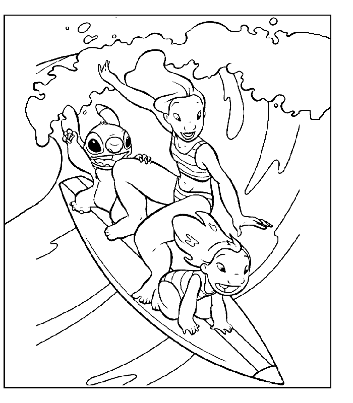 Dessin à colorier: Lilo & Stitch (Films d'animation) #44895 - Coloriages à Imprimer Gratuits