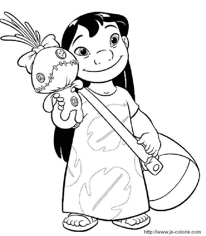 Dessin à colorier: Lilo & Stitch (Films d'animation) #44921 - Coloriages à Imprimer Gratuits