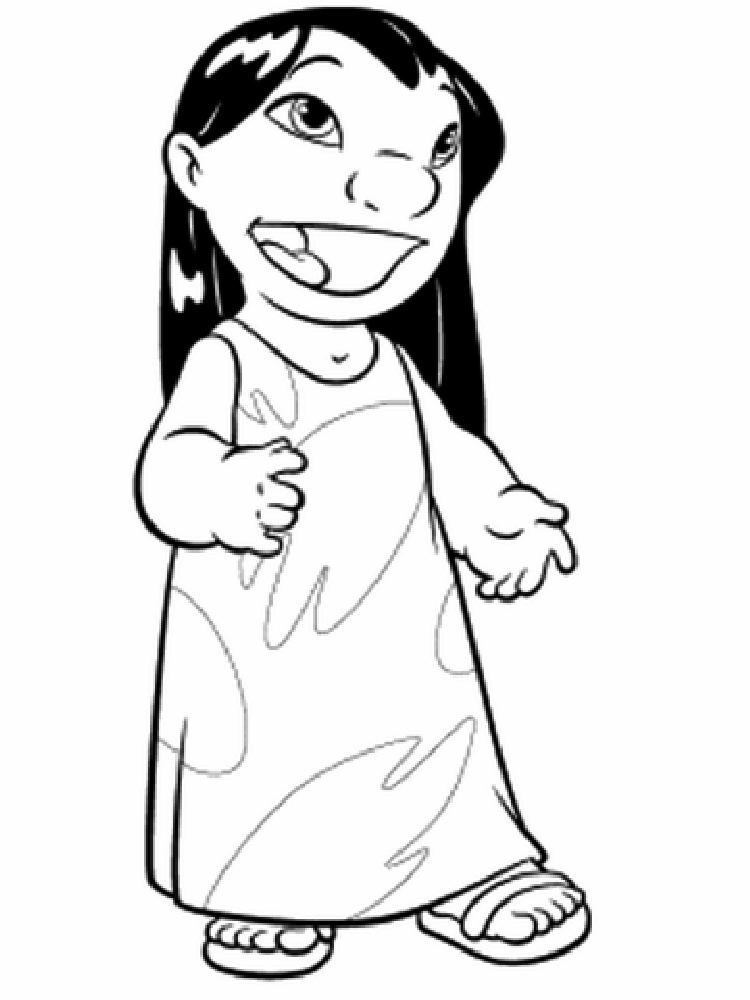 Dessin à colorier: Lilo & Stitch (Films d'animation) #44945 - Coloriages à Imprimer Gratuits