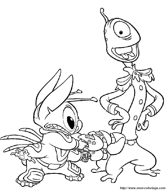 Dessin à colorier: Lilo & Stitch (Films d'animation) #45026 - Coloriages à Imprimer Gratuits