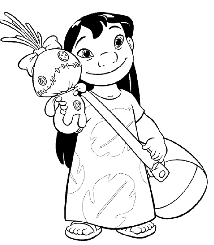 Dessin à colorier: Lilo & Stitch (Films d'animation) #45031 - Coloriages à Imprimer Gratuits