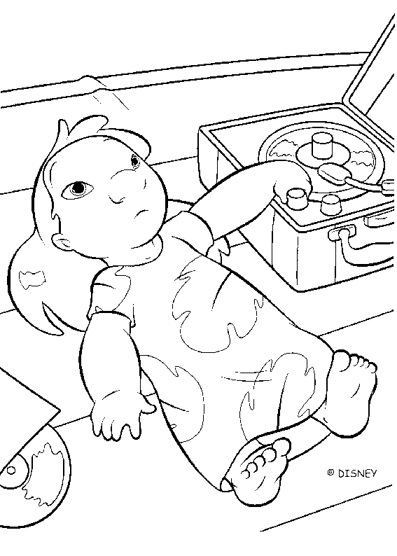 Dessin à colorier: Lilo & Stitch (Films d'animation) #45044 - Coloriages à Imprimer Gratuits