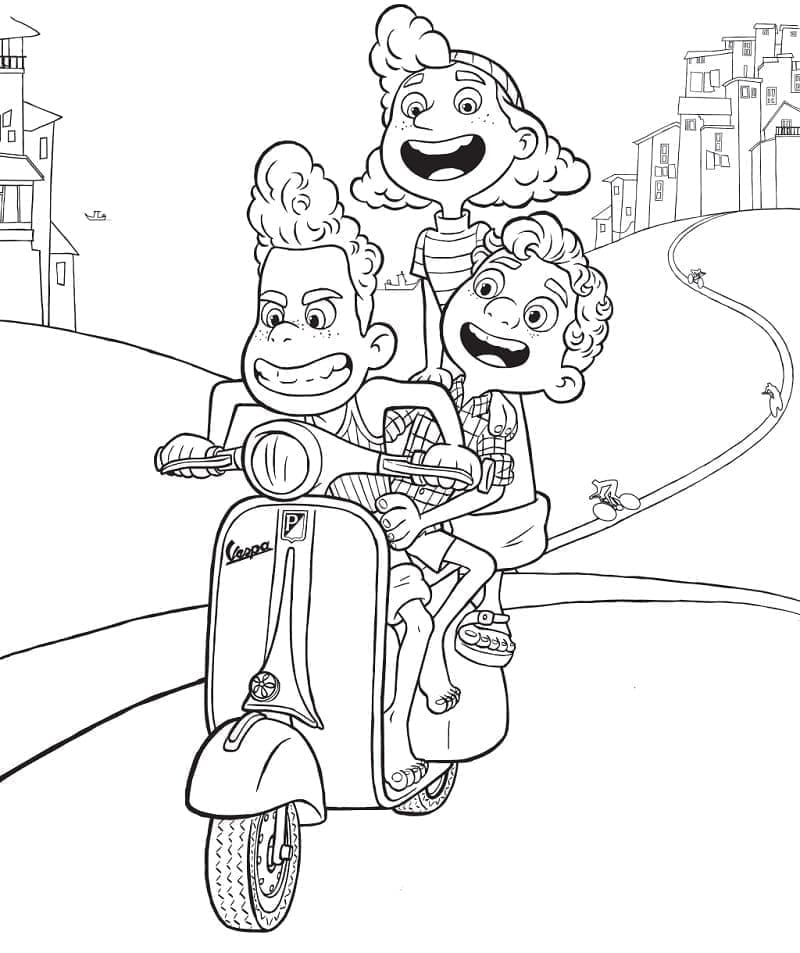 Dessin Luca #196776 à colorier de la série Films d'Animation, gratuit à télécharger et imprimer