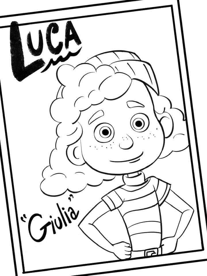 Coloriage gratuit Luca #196795 de la collection Films d'Animation à imprimer