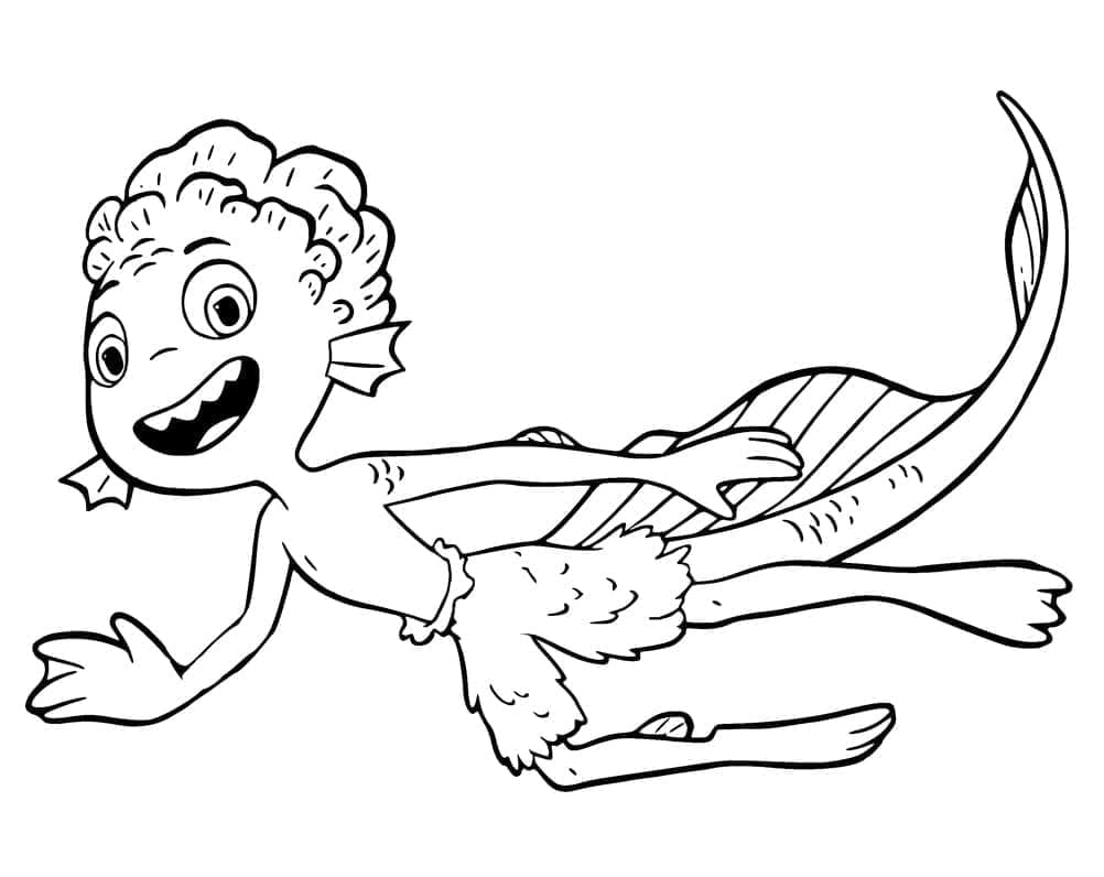 Coloriage gratuit pour enfants et adultes Luca #196800, collection Films d'Animation