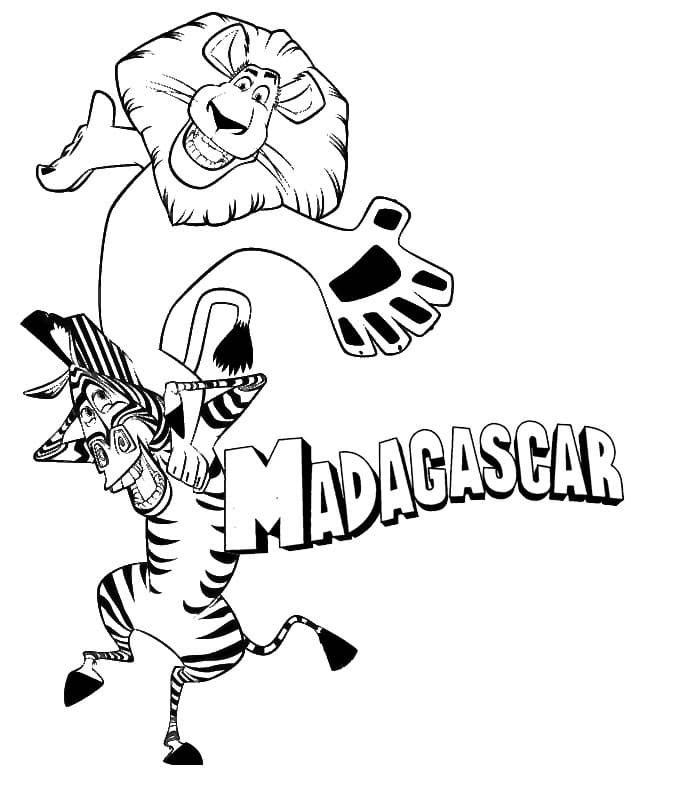 Coloriage gratuit Madagascar (Dessin Animé) #209751 de la collection Films d'Animation à imprimer