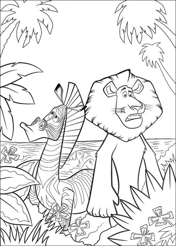 Coloriage gratuit Madagascar (Dessin Animé) #209753 de la collection Films d'Animation à imprimer