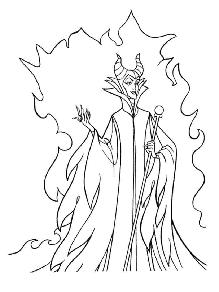 Coloriage gratuit Maléfique (Disney) #208927 de la collection Films d'Animation à imprimer