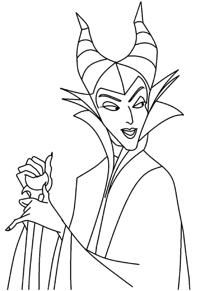 Coloriage gratuit Maléfique (Disney) #208943 de la collection Films d'Animation à imprimer