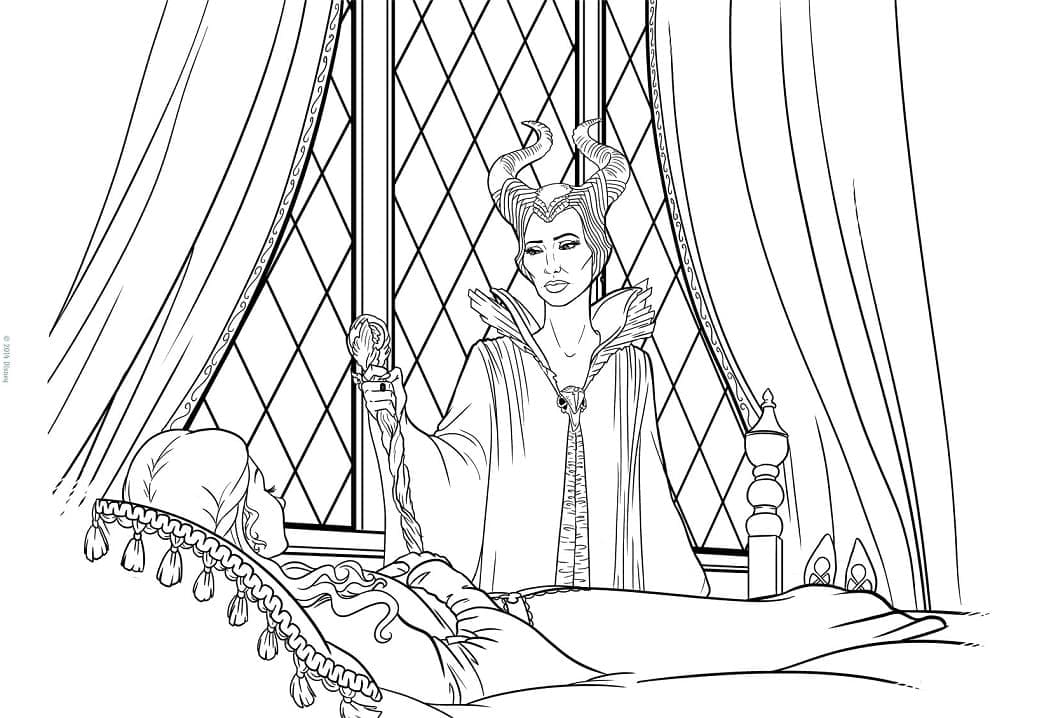 Coloriage gratuit Maléfique (Disney) #208950 de la collection Films d'Animation à imprimer