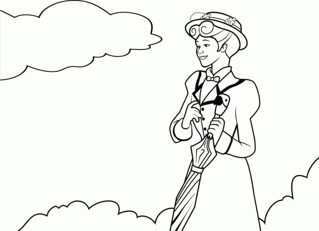 Coloriage gratuit Mary Poppins #204799 de la collection Films d'Animation à imprimer