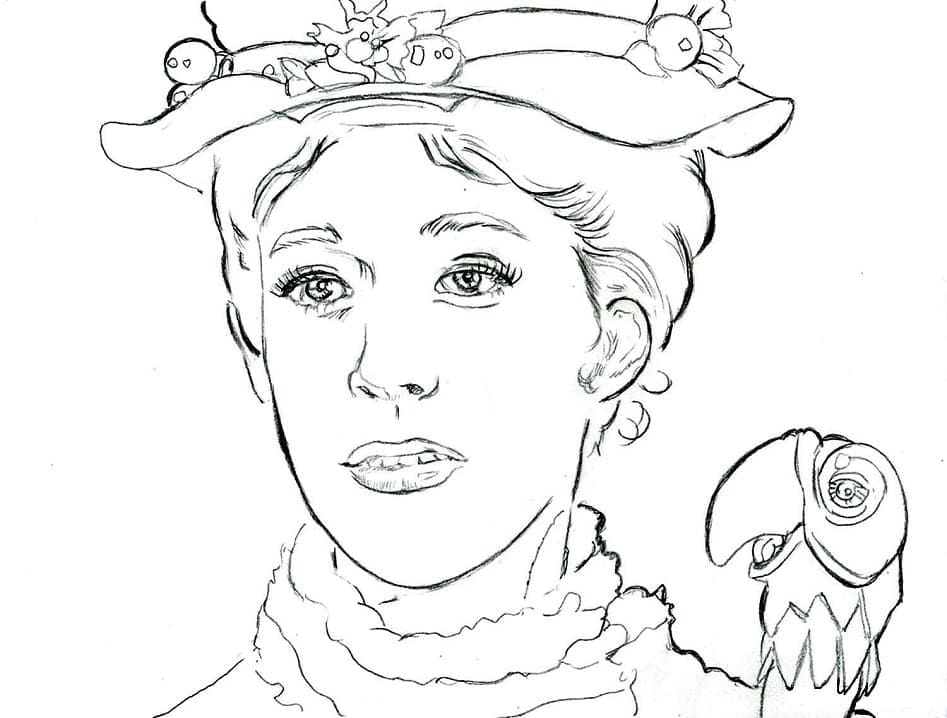 Dessin à colorier: Mary Poppins (Films d'Animation) #204828 - Coloriages à Imprimer Gratuits