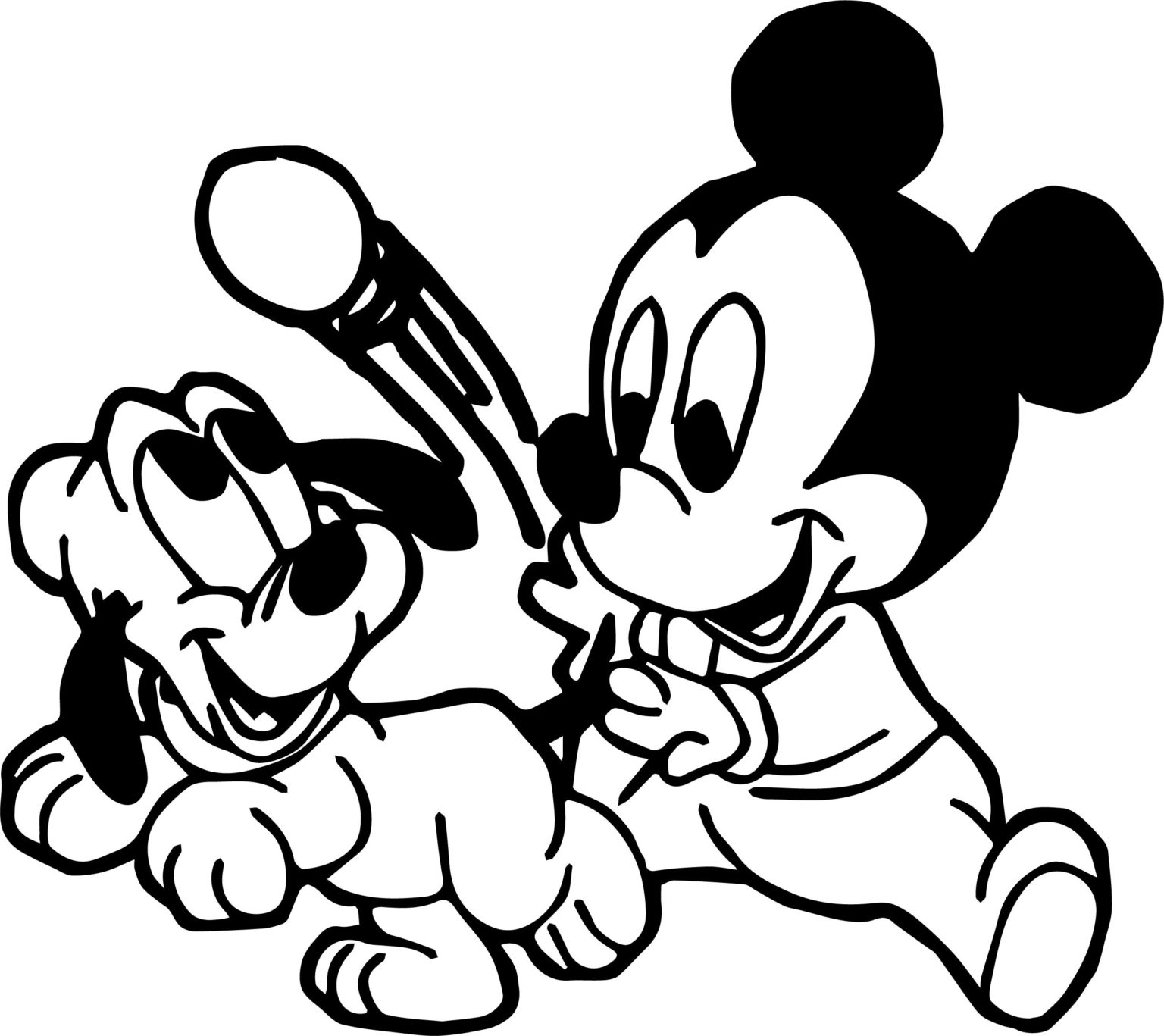 Dessin à colorier: Mickey (Films d'animation) #170086 - Coloriages à Imprimer Gratuits