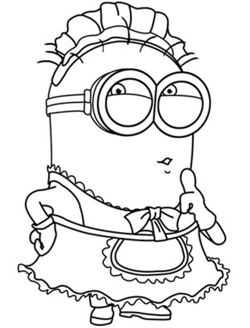 Coloriage gratuit Minion #183404 de la collection Films d'Animation à imprimer