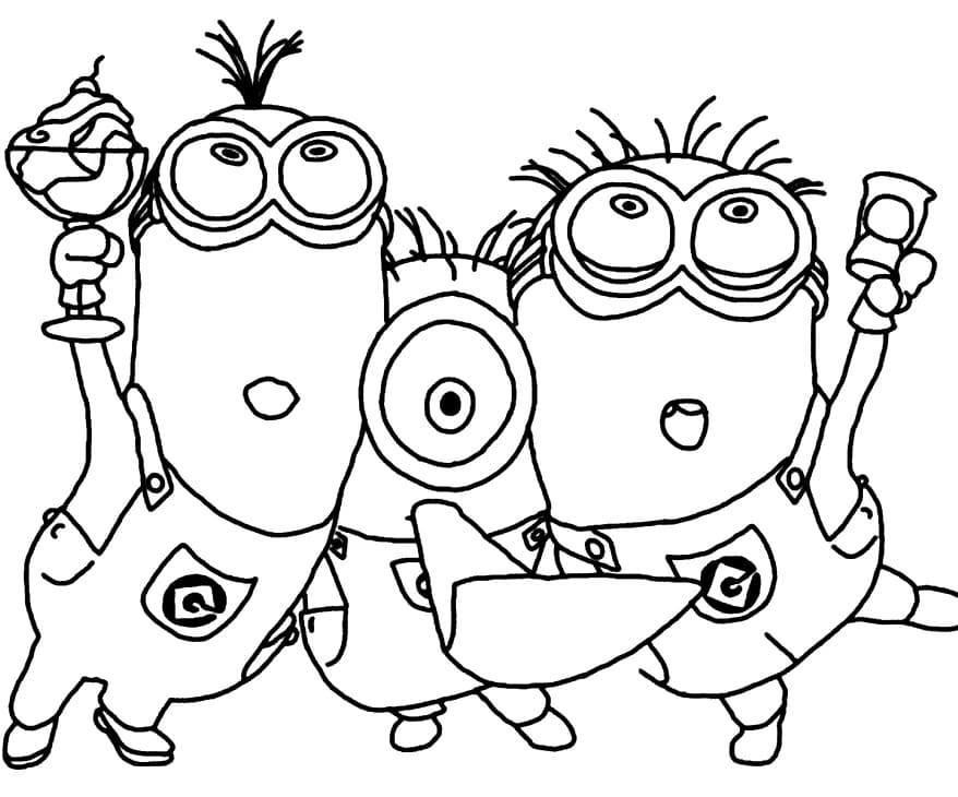 Coloriage gratuit Minion #183406 de la collection Films d'Animation à imprimer
