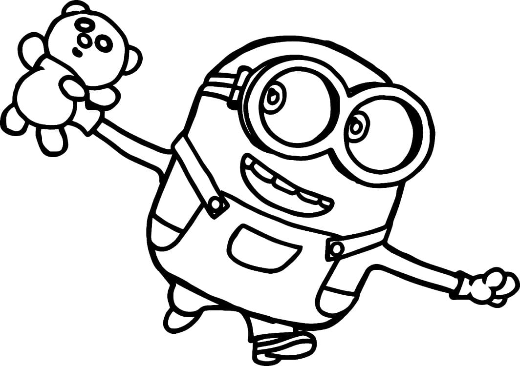 Coloriage gratuit Minion #183420 de la collection Films d'Animation à imprimer