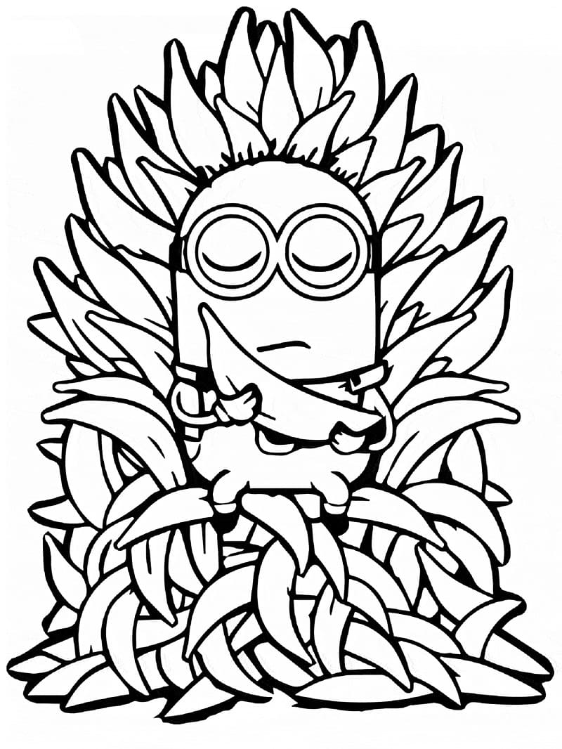Coloriage Minion #183424 à imprimer gratuitement, extrait de la collection Films d'Animation