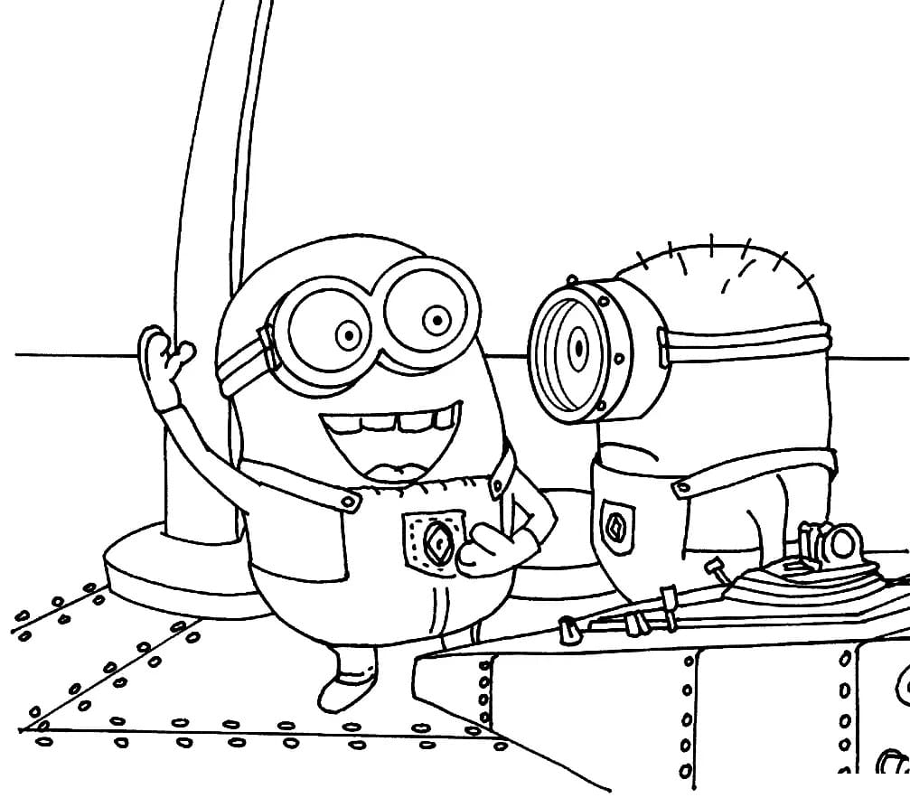 Coloriage gratuit Minion #183439 de la collection Films d'Animation à imprimer